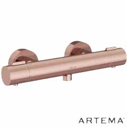 Artema - Artema Base Round Termostatik Duş Bataryası, Soft Bakır
